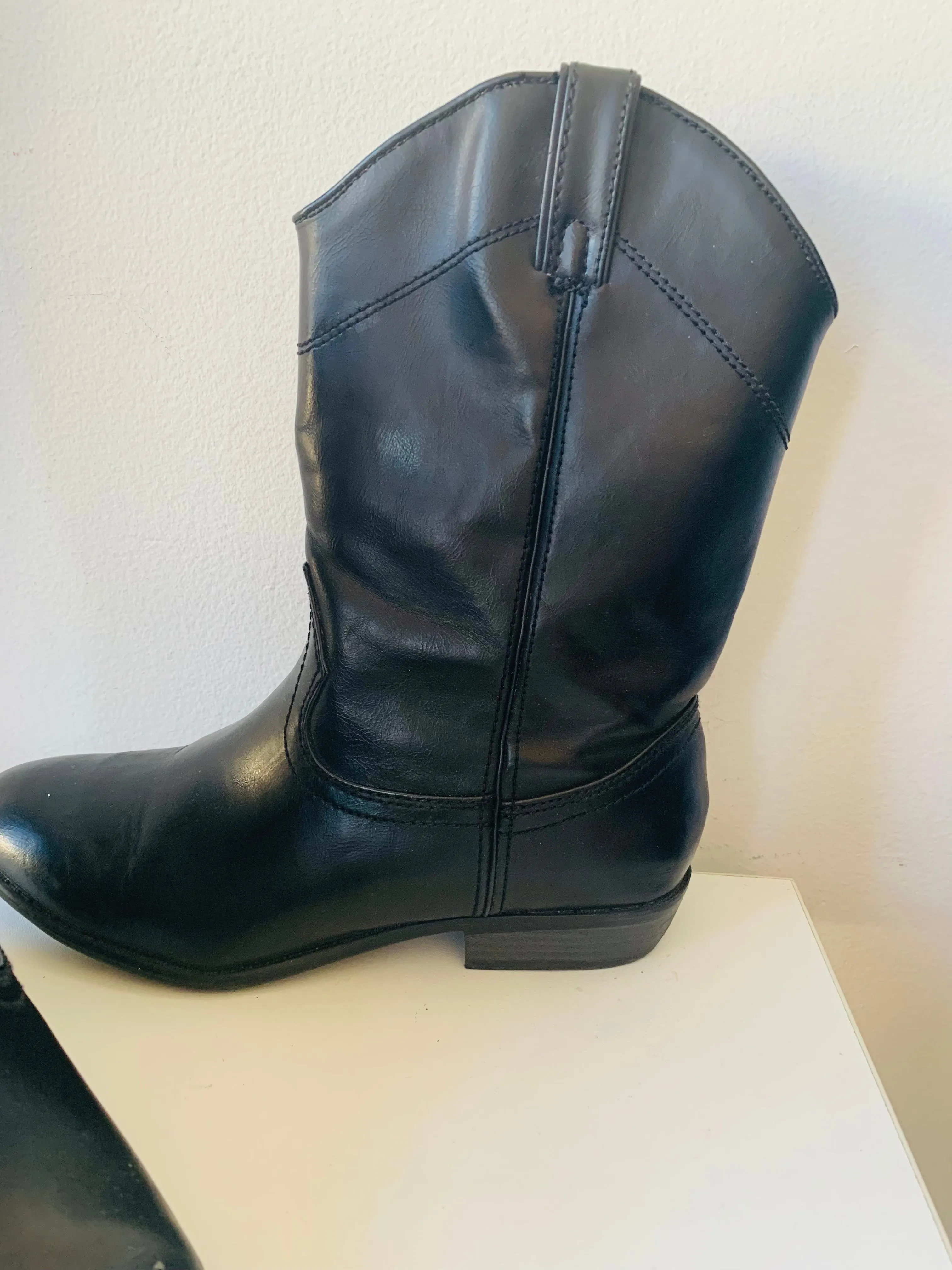 Adidas Shoe Clearance Madden Girl Stirrup Black Cowboy Boots Size 9