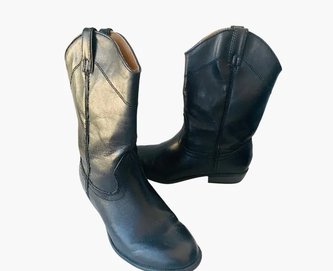 Adidas Slip On Tennis Shoe Madden Girl Stirrup Black Cowboy Boots Size 9