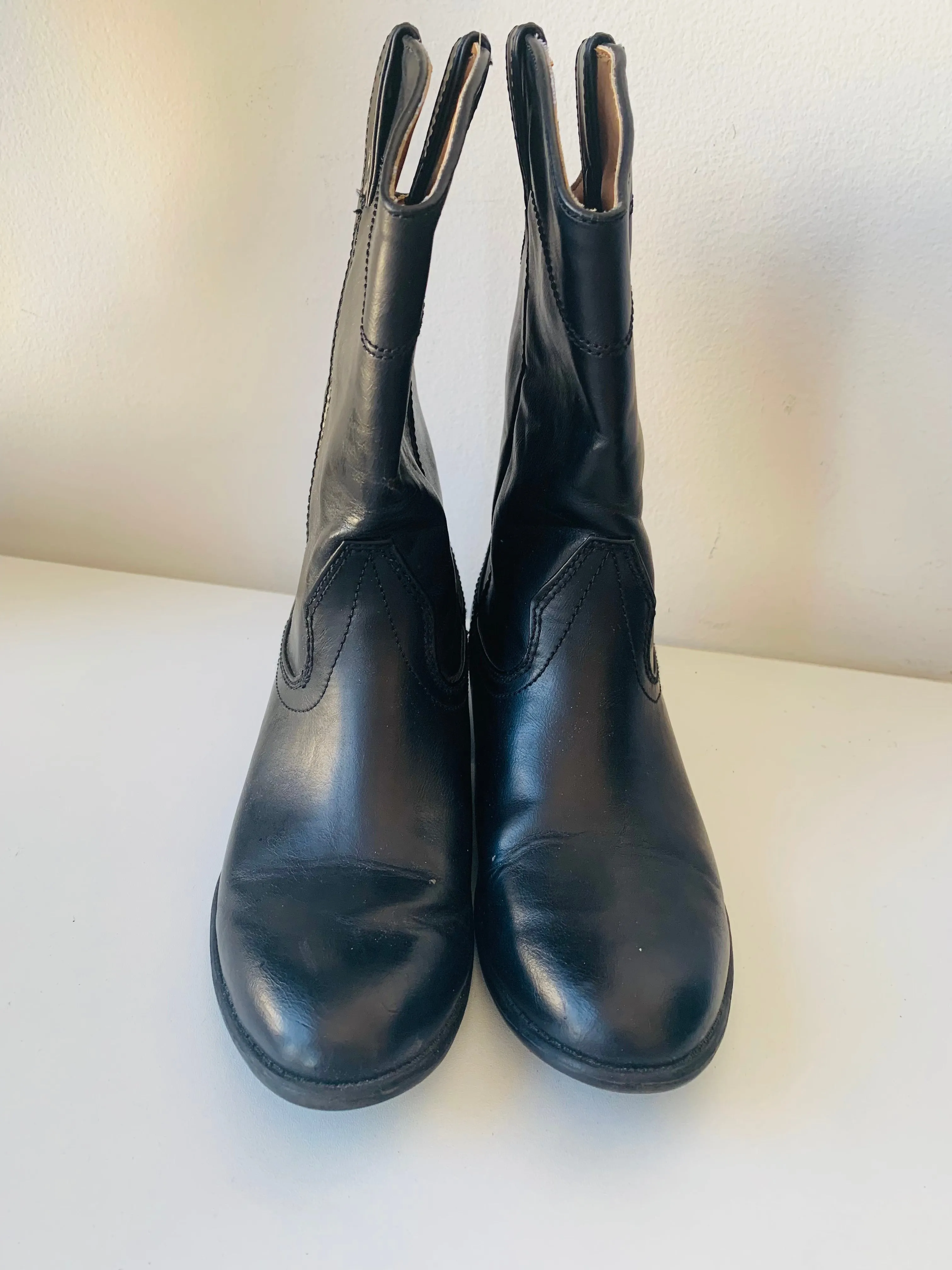 Adidas Shoes Hu Madden Girl Stirrup Black Cowboy Boots Size 9