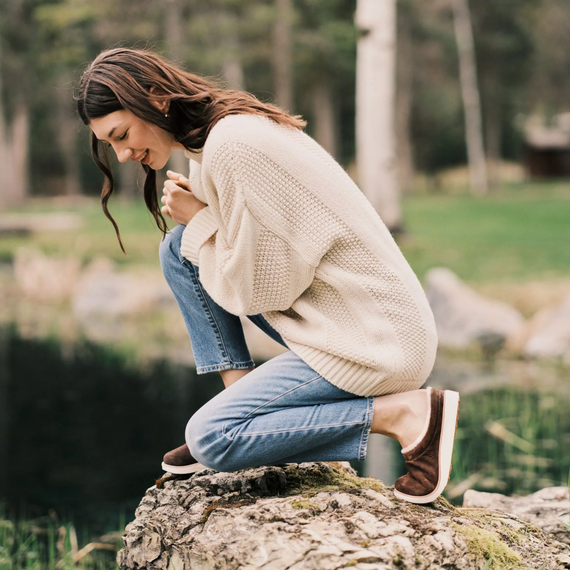 Mani - Dark Oak / Golden Sand Eva Slides