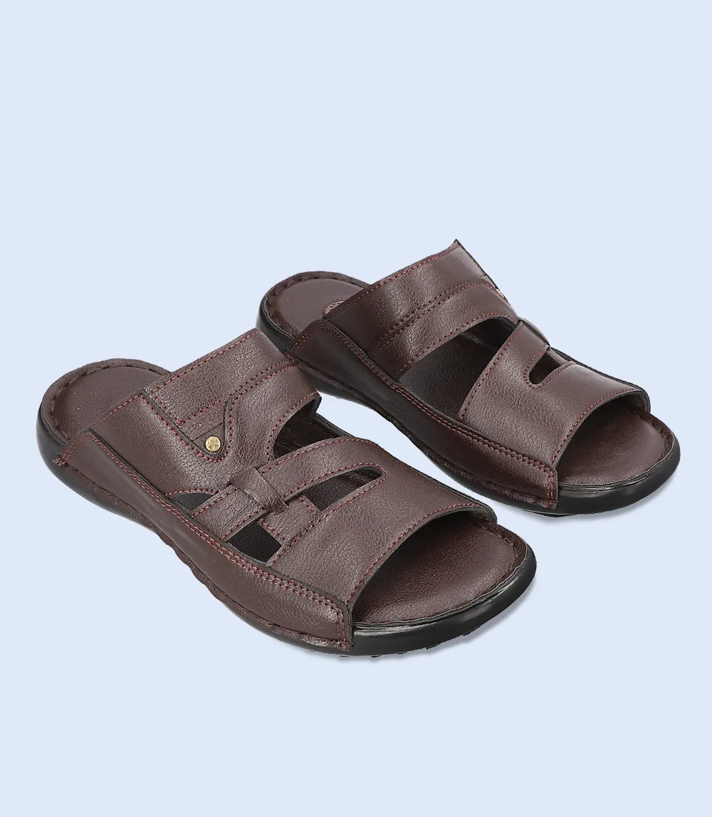 BM4528-CHOCO-Men Slipper Yankee Slides