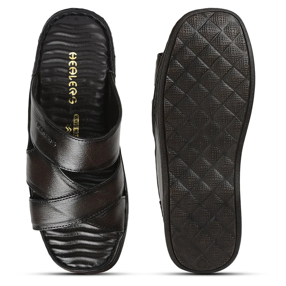 Healers By Liberty Men 2191-51 Brown Casual Slippers Mickey Slippers