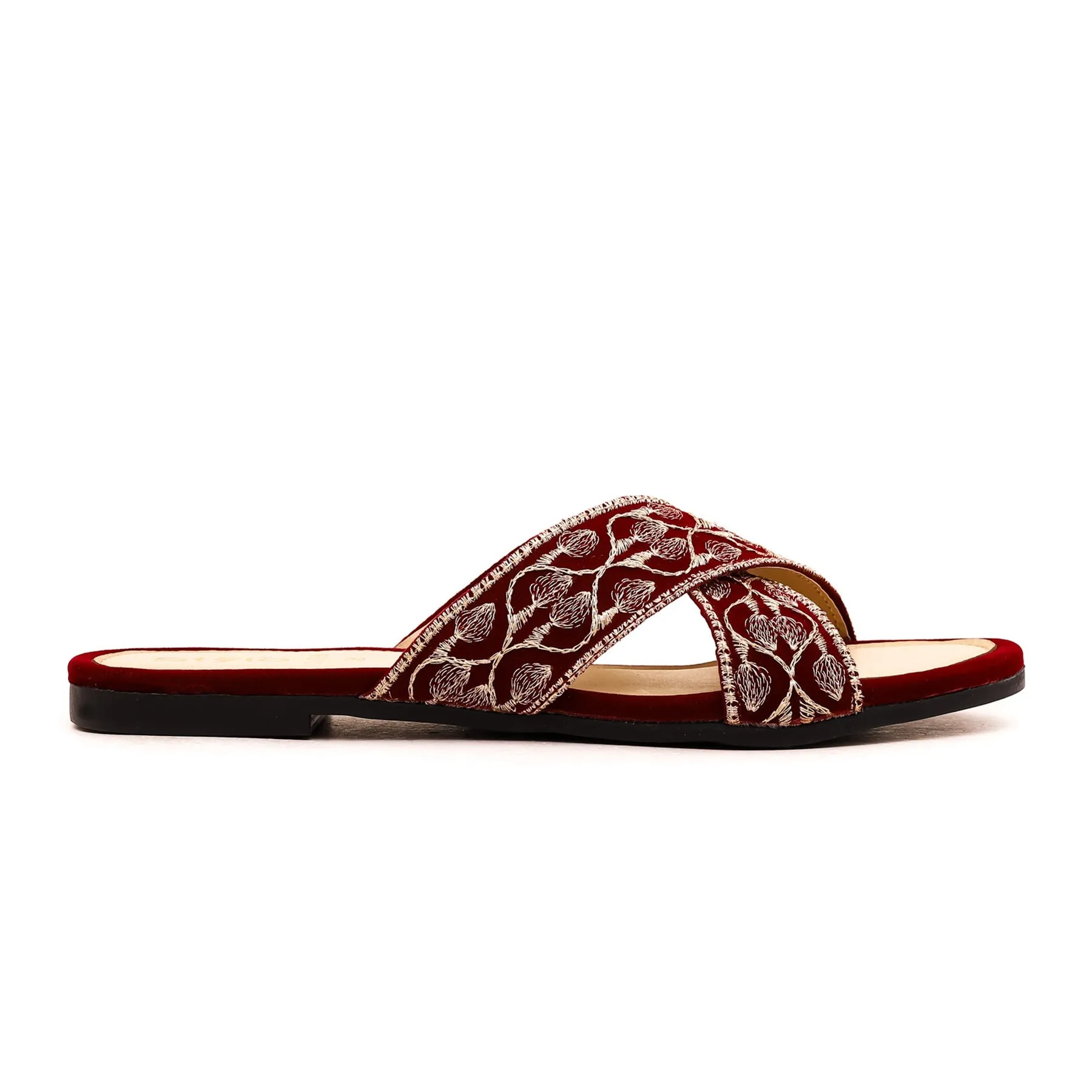 Ted Slides Maroon Casual Slipper CL1766