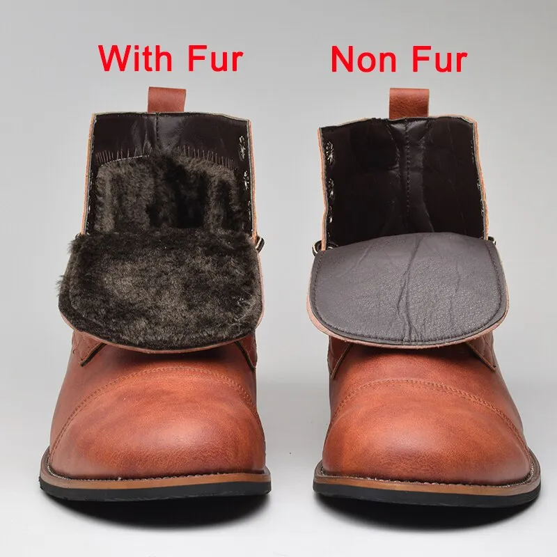 Masorini Men Vegan Leather Lace Up  Vintage British Military Boots Skate Shoes Adidas