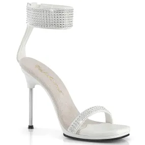 CHIC-40 Fabulicious 4 1/2" Chic White Faux Leather Sexy Shoes (High Heels) Asics Exeo Wrestling Shoes