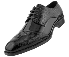Dress Shoe Near Me Men Dress Shoes-Alligator-Black