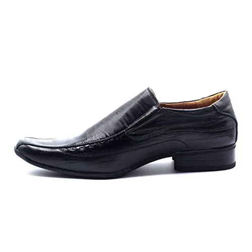 Semi Dress Shoes Men's 99374 Slip On Square Toe Classic Loafers Dress Shoes