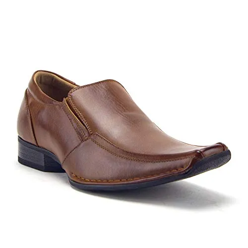 Oxford Shoe Dress Shoes Men's 99374 Slip On Square Toe Classic Loafers Dress Shoes