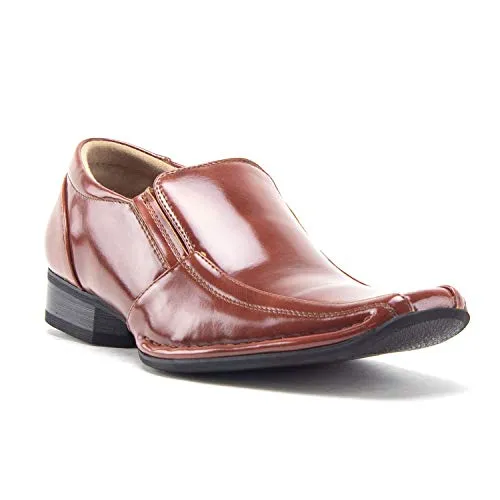 8.5 Wide Dress Shoes Men's 99374 Slip On Square Toe Classic Loafers Dress Shoes