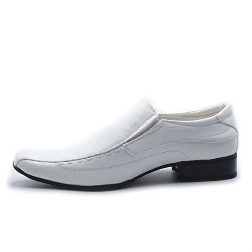 Men's 99374 Slip On Square Toe Classic Loafers Dress Shoes Unique Dress Shoes