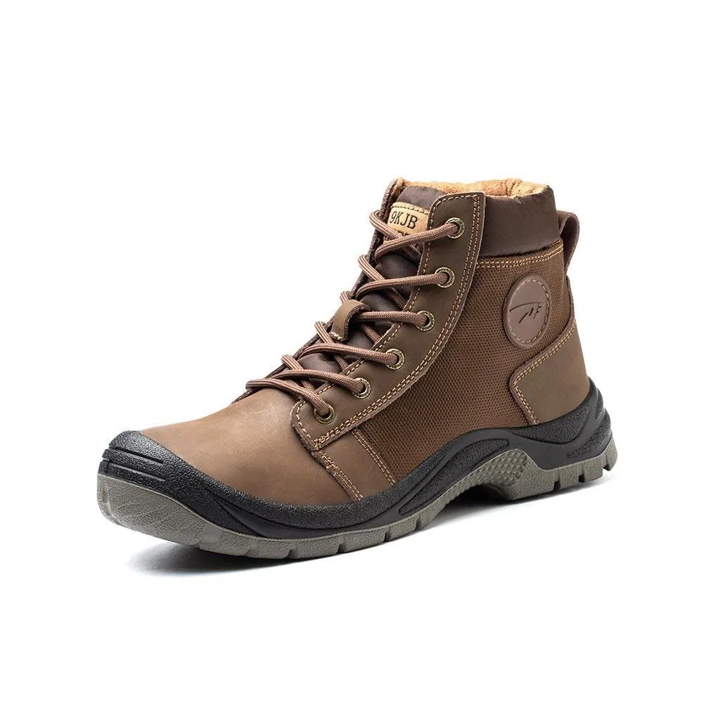 Work Boots Waterproof Men's Steel Toe Cow Leather Boots - Waterproof | B059