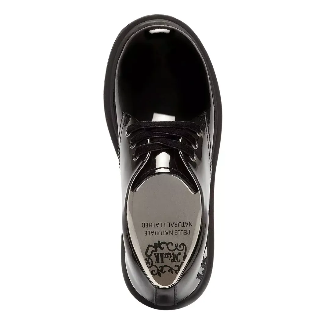 Asics Running Shoes Size 9.5 Miss LK | Girls Lelli Kelly Elaine Black Patent Lace Up Girls School Shoes