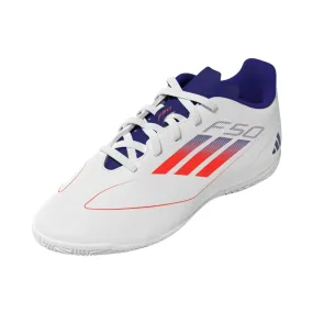 adidas Junior F50 Club Indoor - White/Red/Blue Weightlifting Shoes Adidas