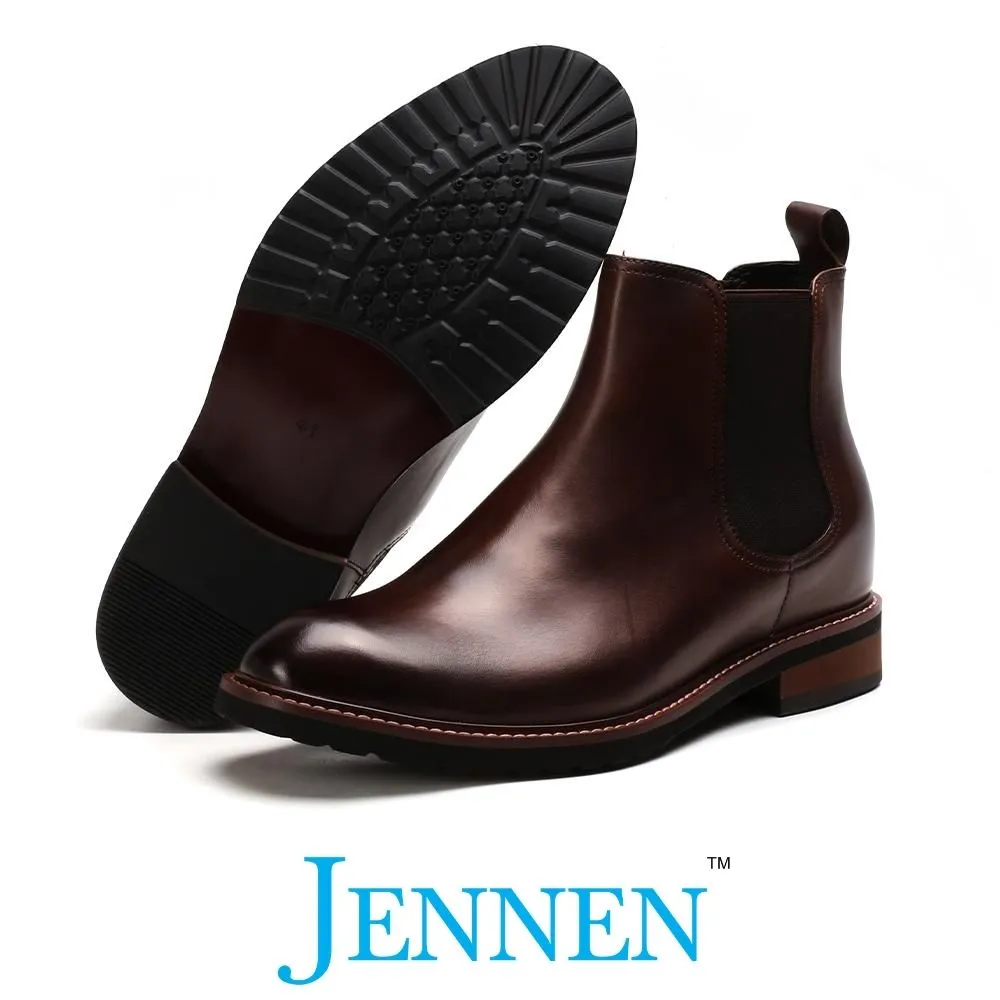 Mr. Tognetti Brown 7cm | 2.8 inches Tall Men's New Elevator Boots Lace Up Leather Boots