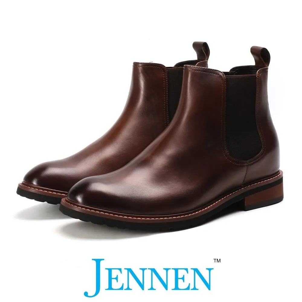 Mr. Tognetti Brown 7cm | 2.8 inches Tall Men's New Elevator Boots Steven Ankle Boots