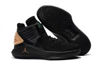 N A Jordan XXXII 32 Black Gold Spectrum Sneakers Men's Basketball Shoes Asics Upcourt 4 Badminton Shoes