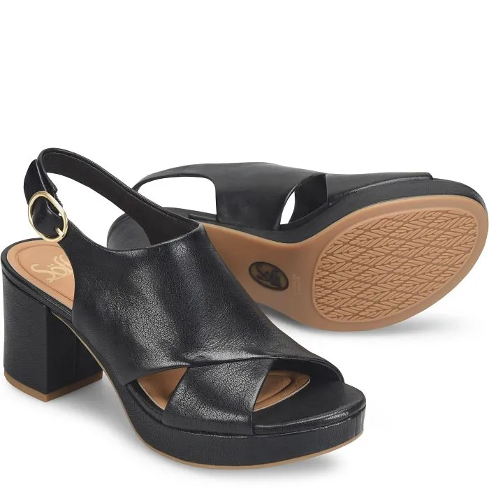 Womens Leather Sole Dress Shoes Sofft Women's Liv Modern Dress Sandal - Black