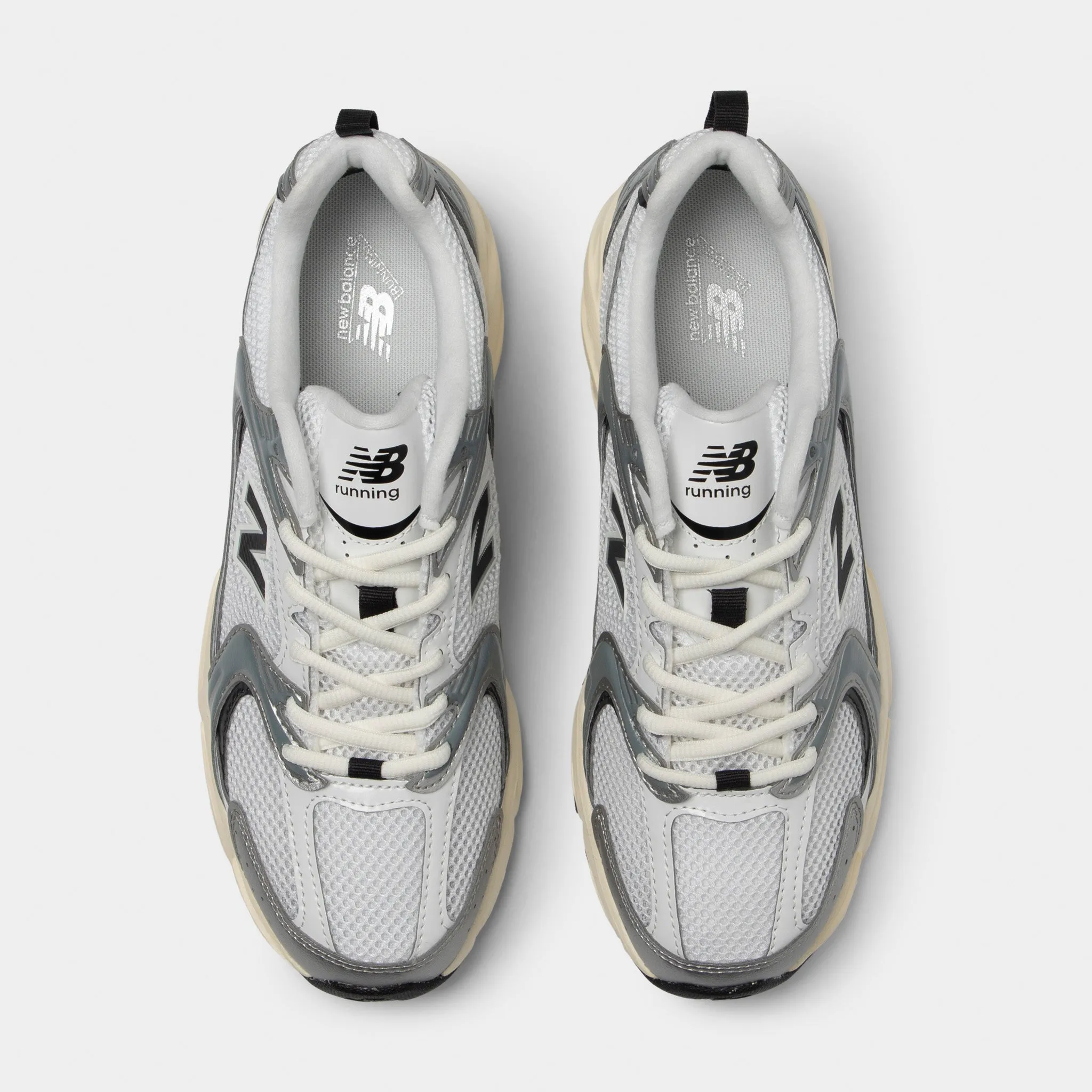 Maroon New Balance 9060 New Balance 530 Silver Metallic / Black Cement