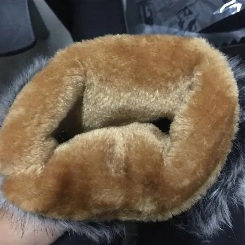 New Winter Women Boots Casual Warm Fur Mid-Calf Boots shoes Women Slip-On Round Toe wedges Snow Boots shoes Muje Plus size 42 Snow Boots Forever 21