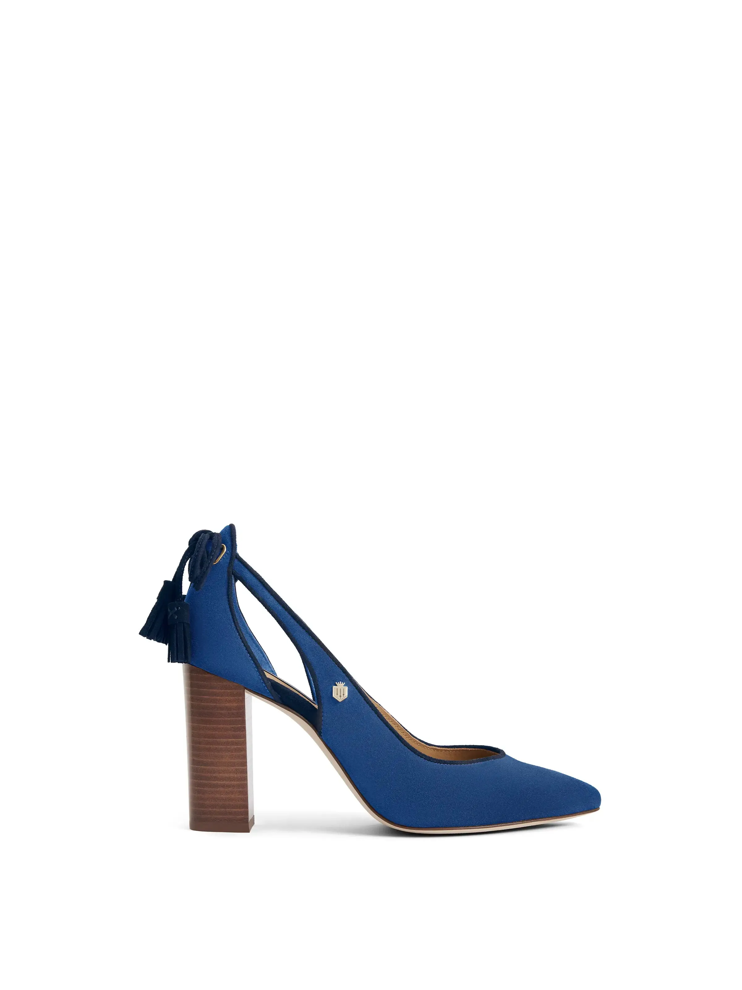 Newbury Heel - Porto Blue & Navy Suede Church's Loafers