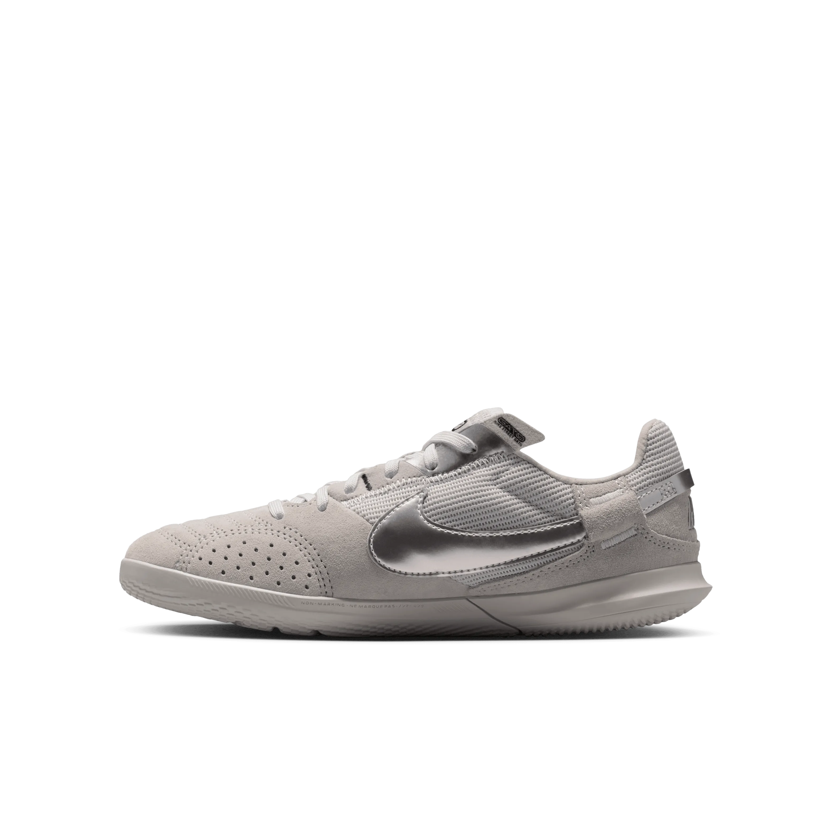 Asics Narrow Width Running Shoes Nike Jr. Streetgato Little/Big Kids' Soccer Shoes-LT SMOKE GREY/METALLIC SILVER