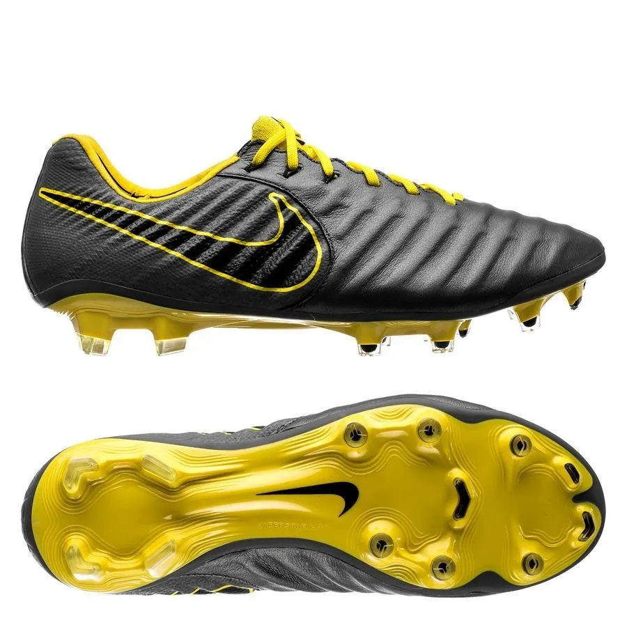 Nike Legend 7 Elite FG Firm Ground Soccer Cleats - Dark Grey/Black/Yellow Asics Tennis Shoes Hong Kong