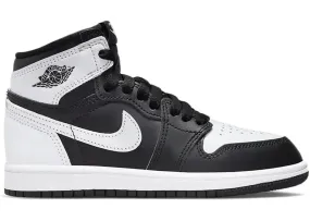 Adidas Fold Over Shoes Jordan 1 Retro High OG Black White (PS)