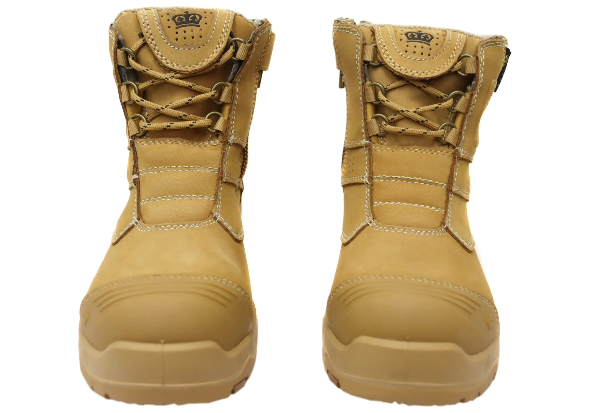 Low Cut Waterproof Work Boots KingGee Bennu Pro 6 Womens Leather Comfortable Work Boots Wheat