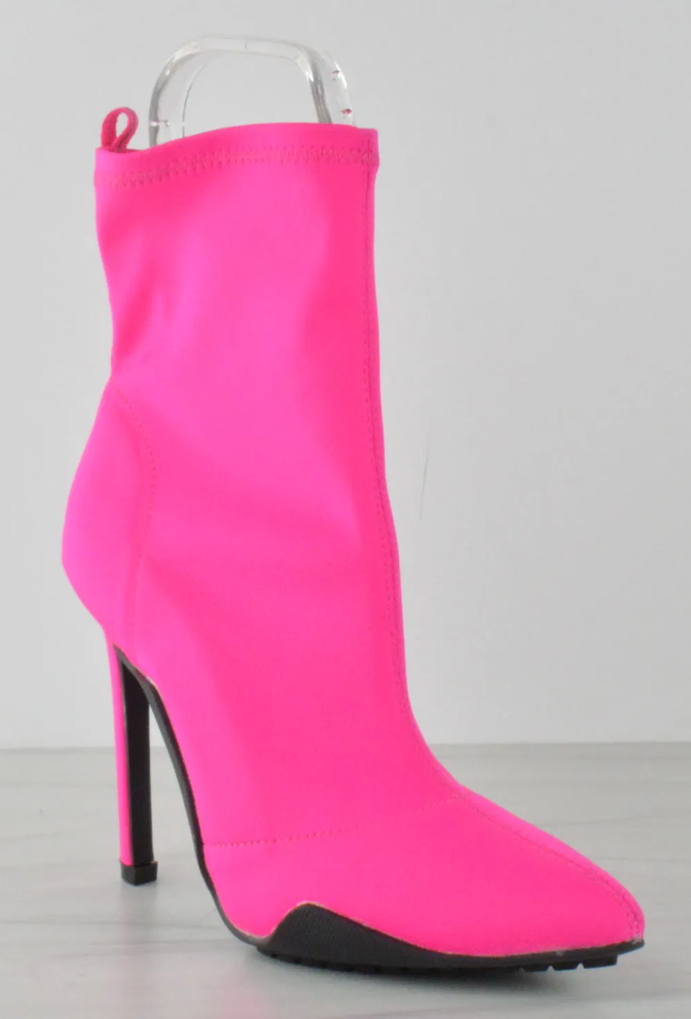 Boots For Farmer Shyy 01 Women's Elastic Slip On Mid Stiletto Heels