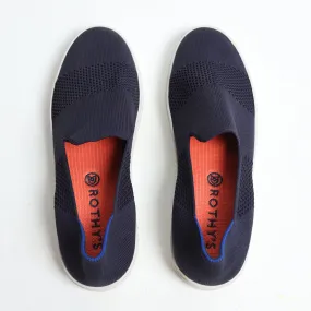 Asics Court Ff Tennis Shoes Rothy -  Women - Slip On  Sneaker - Maritime Lattice Stitch - Navy