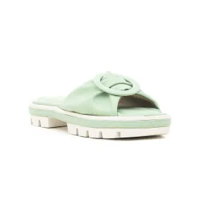 Comfortable Slides Shoes Green Formal Slipper FR8033