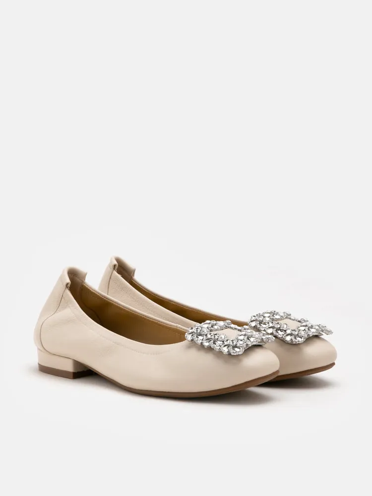 Trending Flat Shoes Oriole Embellished Buckle Ballet Flats