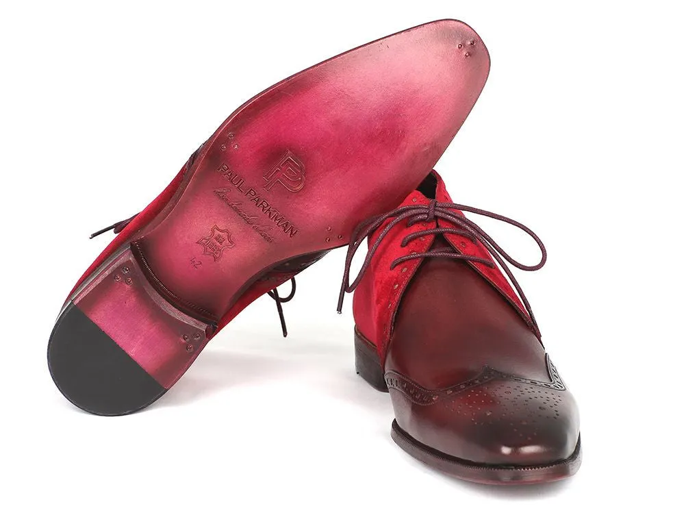 Paul Parkman Men's Chukka Boots Bordeaux Suede & Leather (ID#CK51-BRD) Macie Bean Boots