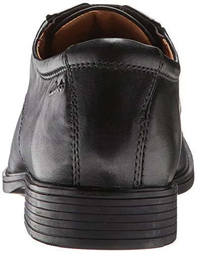 Clarks Men's Tilden Cap Oxford, Black Leather, 11 M US Sale On Asics Shoes