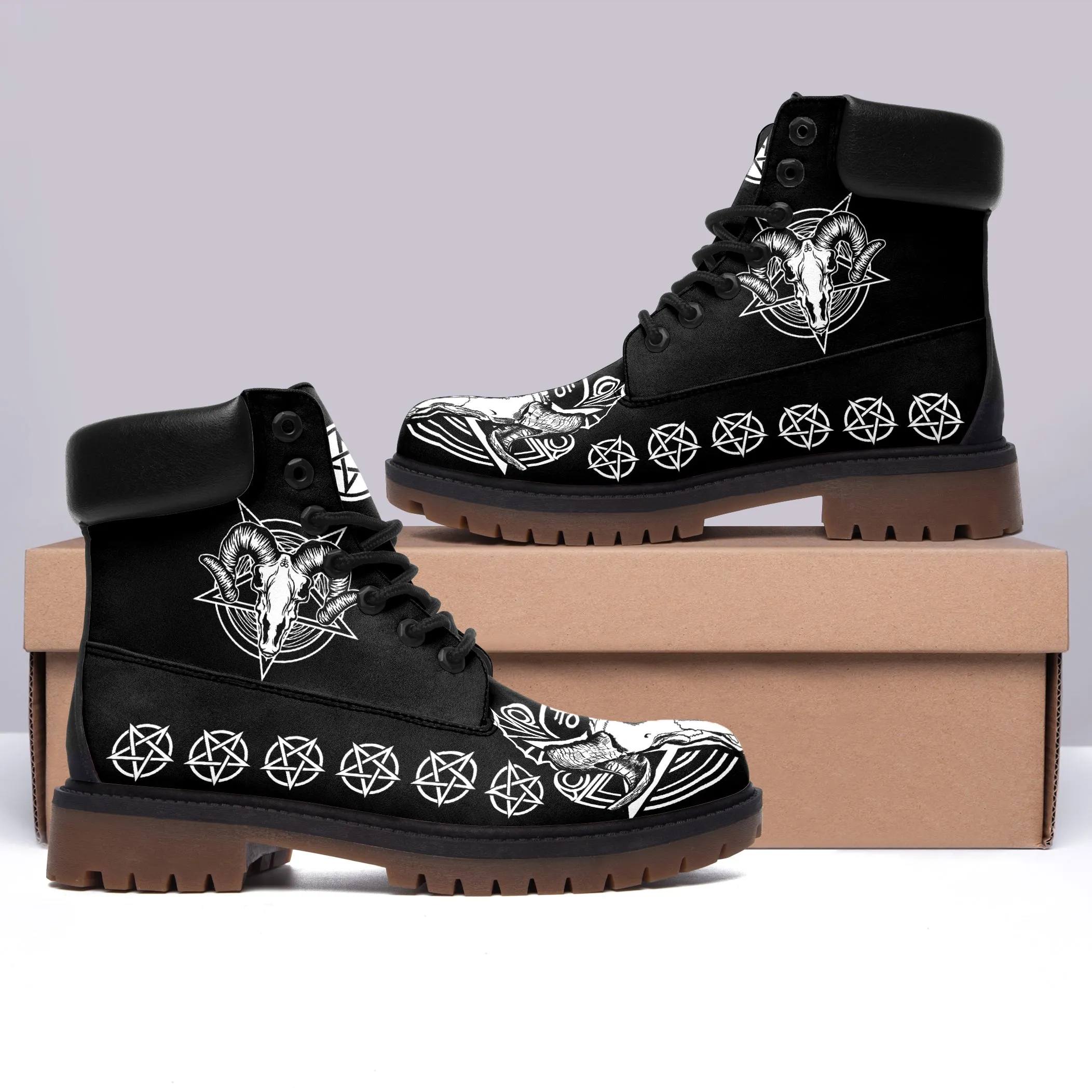 Louis Vuitton Boots Pentagram Satanic Timboots (Men)