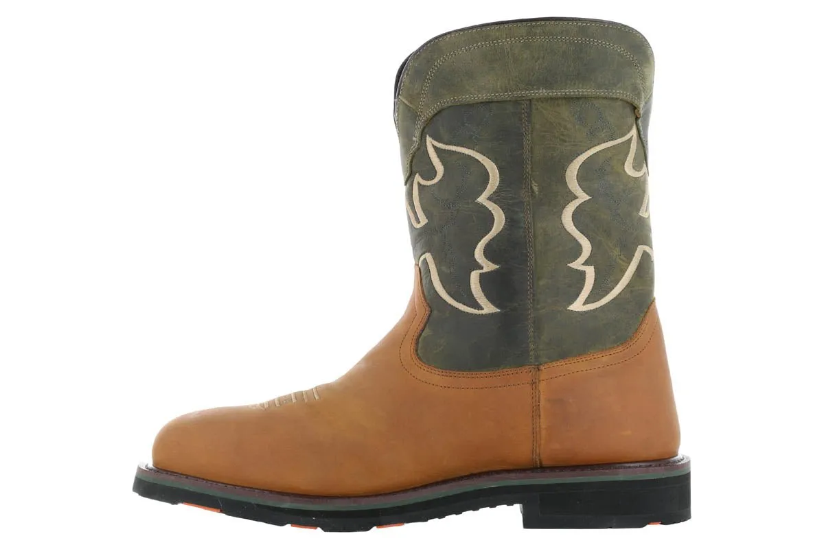 Winter Safety Toe Work Boots Hoss Showdown Composite Toe Western Boot Olive