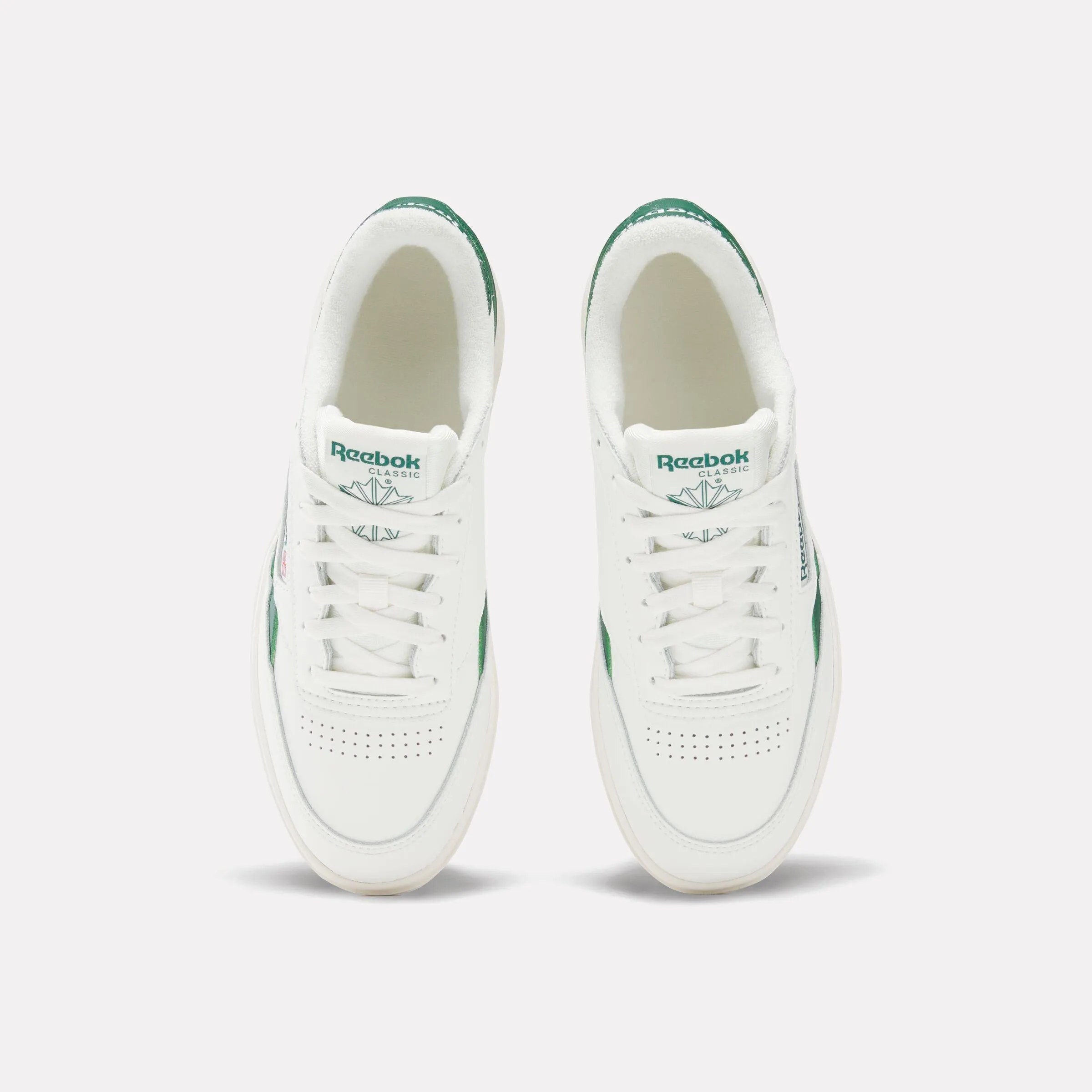 Asics Running Shoes Noosa Tri 14 Reebok Footwear Women Club C Double Revenge Shoes CHALK/CHALK/DARKGREEN