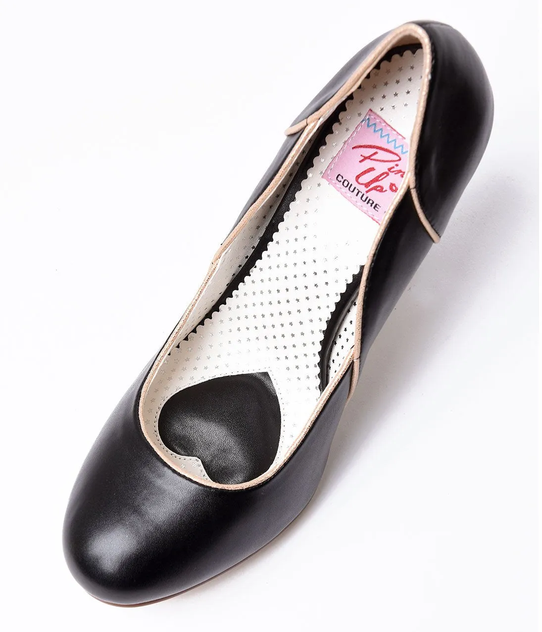 Comfiest Asics Shoes Black Leatherette Heel With Gold Accents