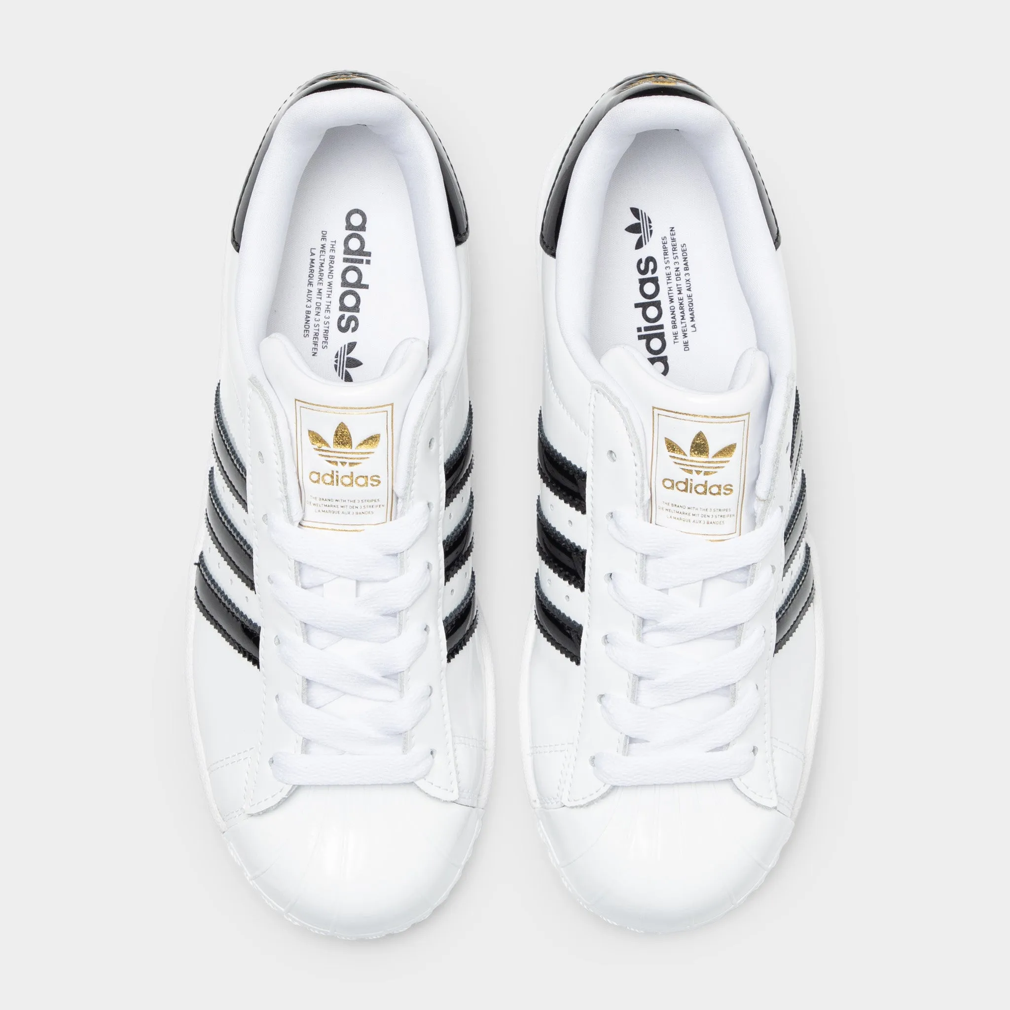 Size 14 Adidas Shoes adidas Women's Superstar II White / Core Black - Gold Metallic