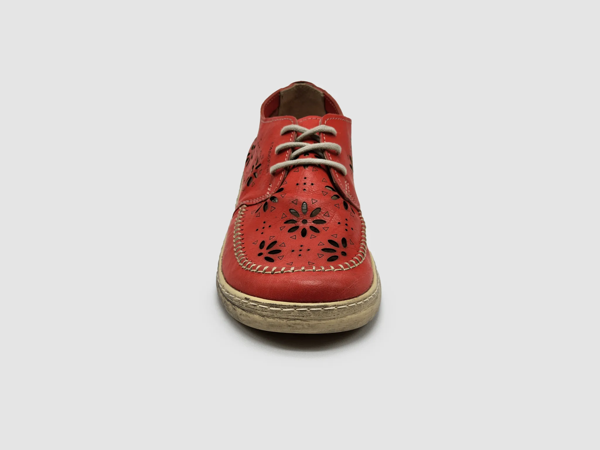 Asics Gel Venture Shoes Women's Timeless Flower Low-Top Leather Shoes - Red