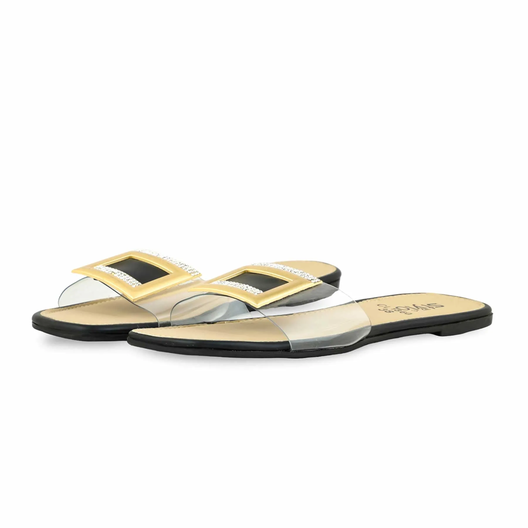 Slippers On Black Casual Women Slipper CL1860