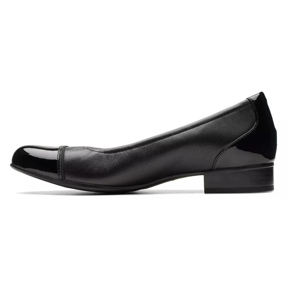 Dress Winter Shoes Clarks Juliet Step Black Leather Slip-On (Women's)