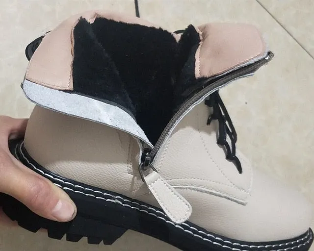 AIYUQI Boots Female women shoes Ankle 2020 New Autumn British Wind Genuine Leather Thick With Short Boots Motorcycle Boots Huk Boots