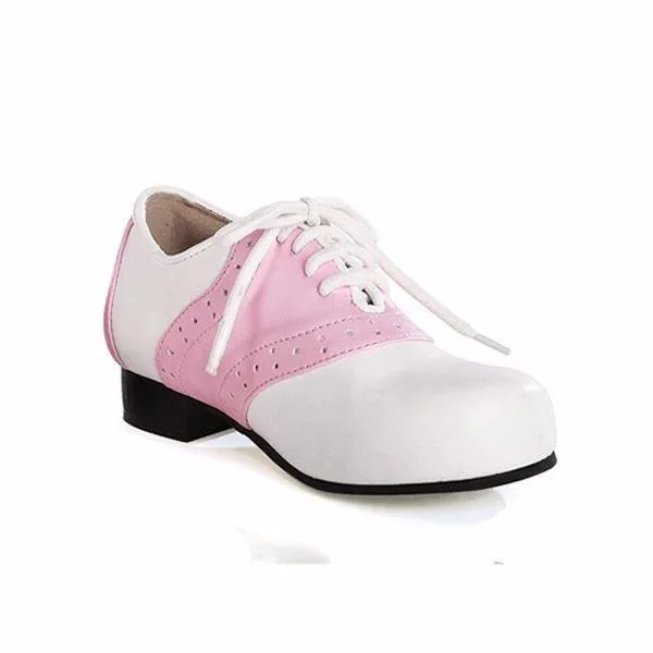 Pink & White Women's Saddle Shoe for Adults Dsw Shoes Asics
