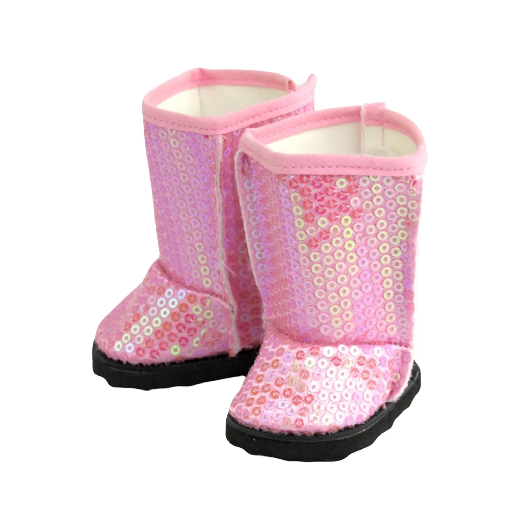 Pink Sequin Boots for 18-inch dolls Adidas Eqt Shoes
