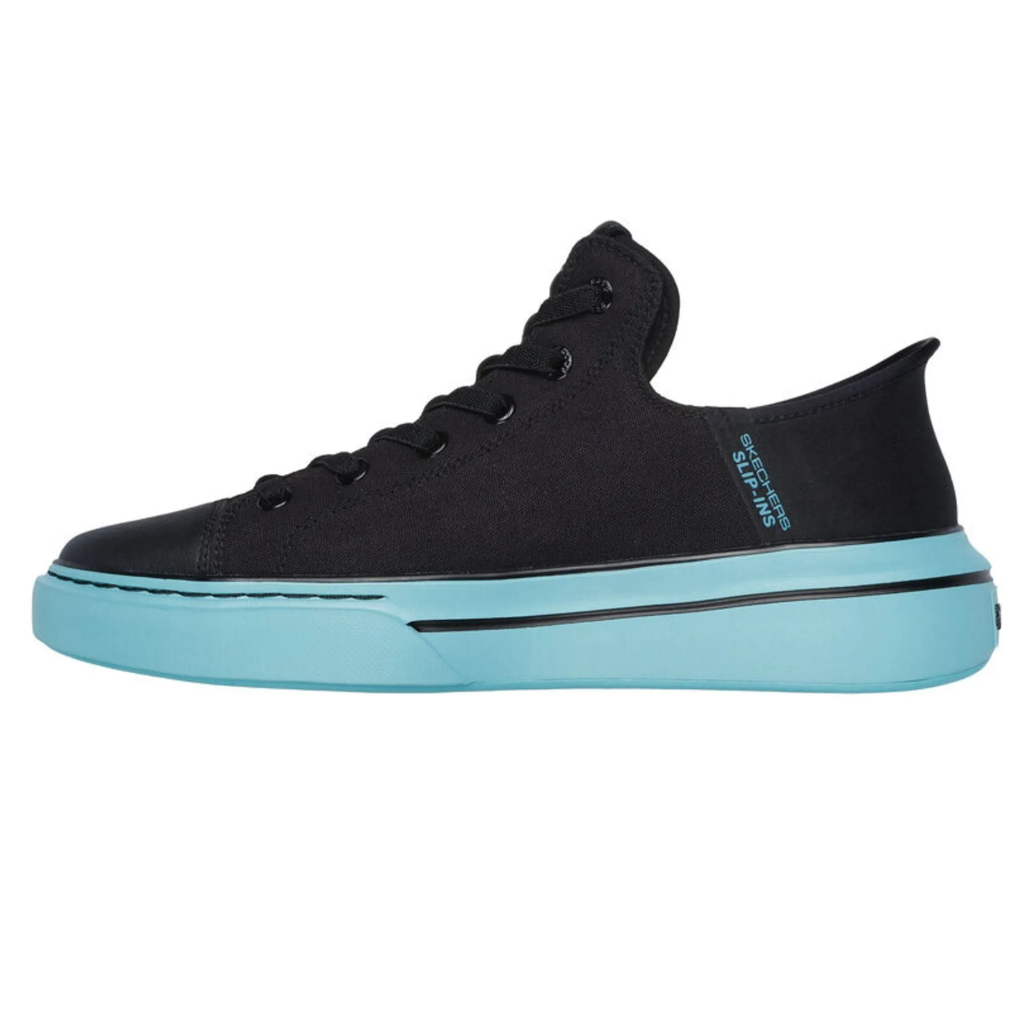 Skechers Men's 251032 Snoop One-OG Tela Black Aqua Slip-ins Casual Shoes Adidas Shoes Names