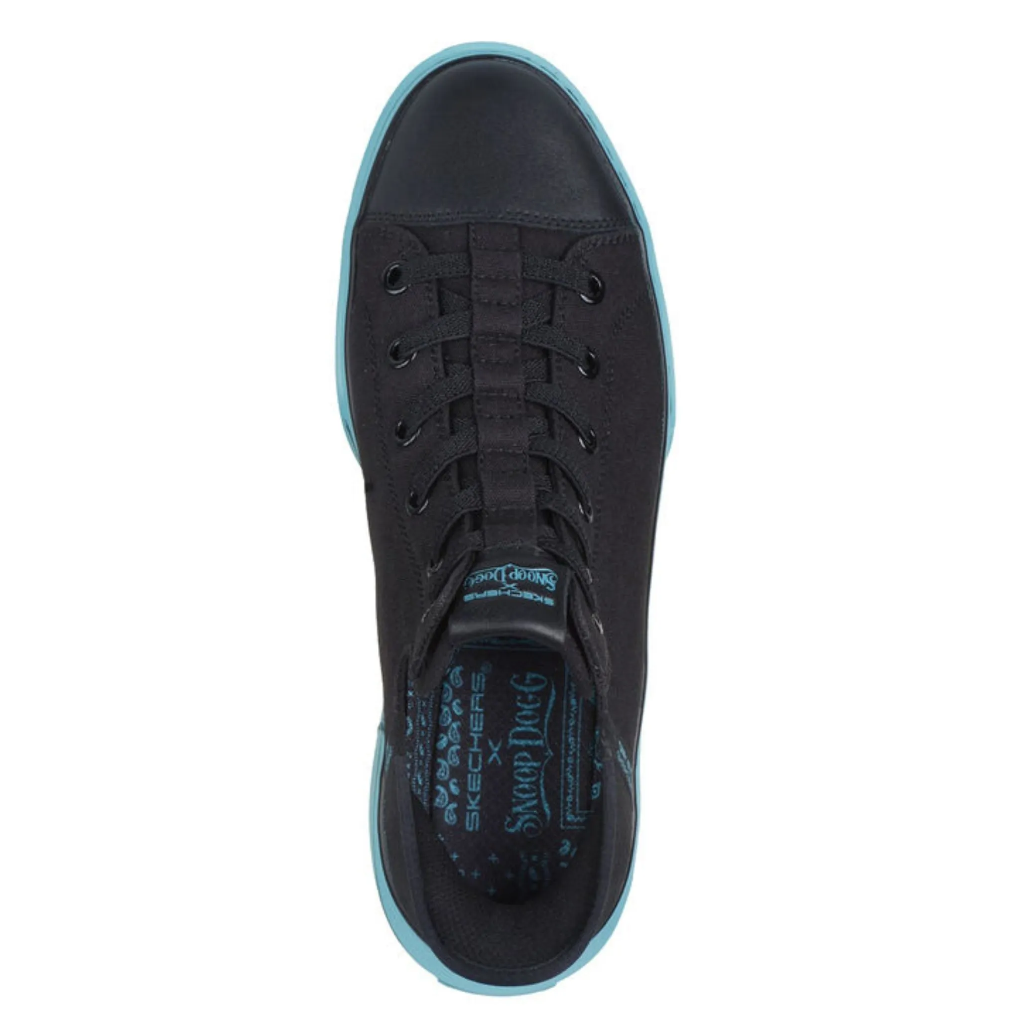 Skechers Men's 251032 Snoop One-OG Tela Black Aqua Slip-ins Casual Shoes New Adidas Shoes 2024
