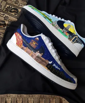 Custom Count Blue Green Cartoon Asics Stability Running Shoes