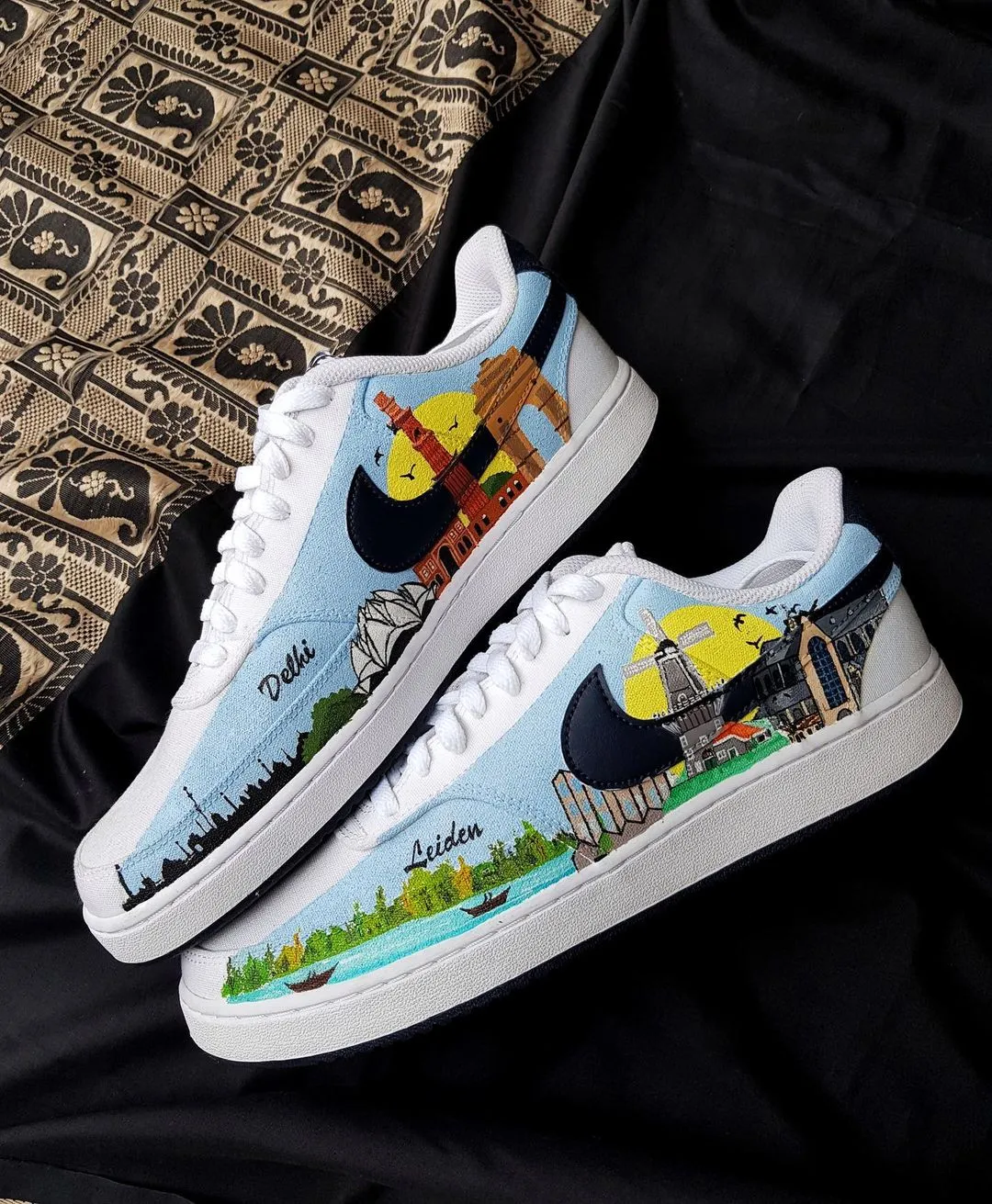 Custom Count Blue Green Cartoon New Asics Shoes