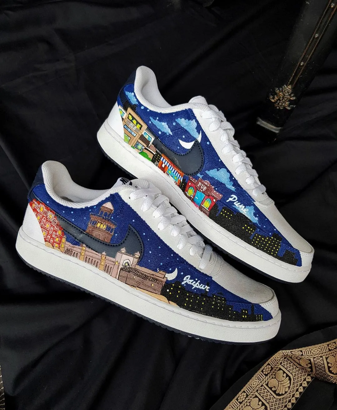 Asics Gel-nimbus 25 Platinum Running Shoes Custom Count Blue Green Cartoon